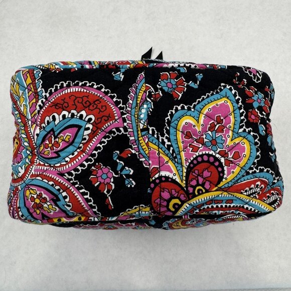 Vera Bradley Parisian Paisley Cosmetic Bag Quilted Zip Makeup Travel Organizer - Picture 11 of 15